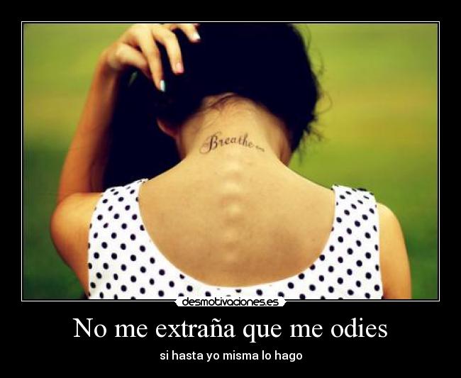 No me extraña que me odies - 