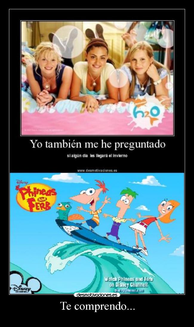 carteles phineas ferb comprendo candas candace desmotivaciones