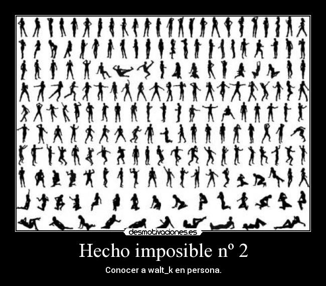 Hecho imposible nº 2 - Conocer a walt_k en persona.