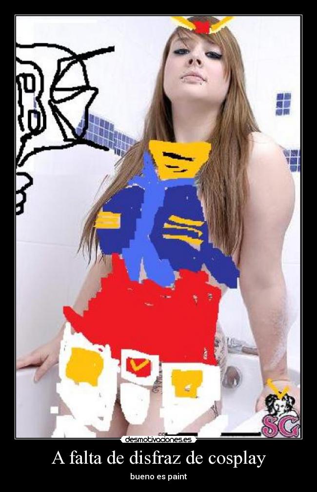 A falta de disfraz de cosplay - bueno es paint