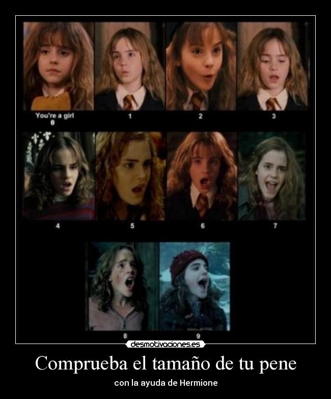 Comprueba el tamaño de tu pene - con la ayuda de Hermione