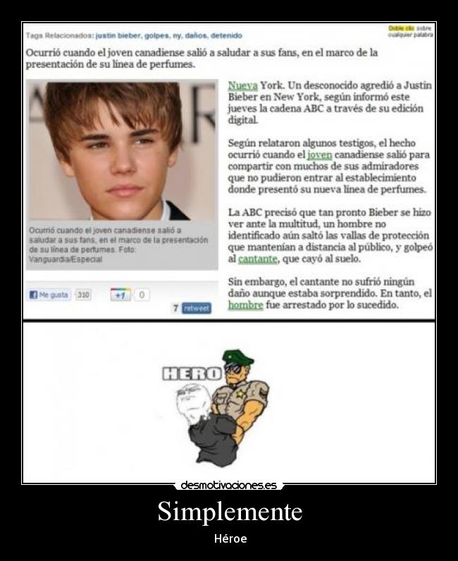 carteles justin bieber mierda heroe desmotivaciones