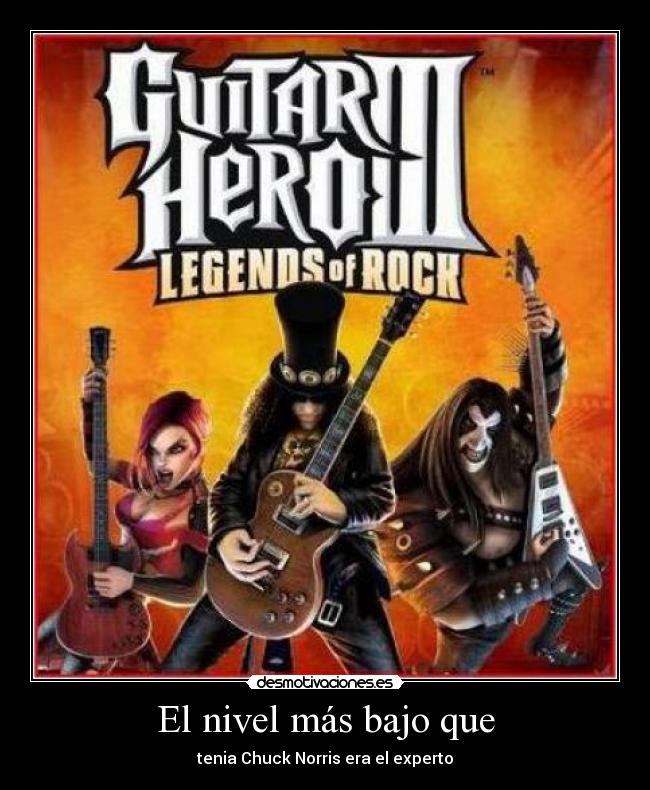 El nivel más bajo que -