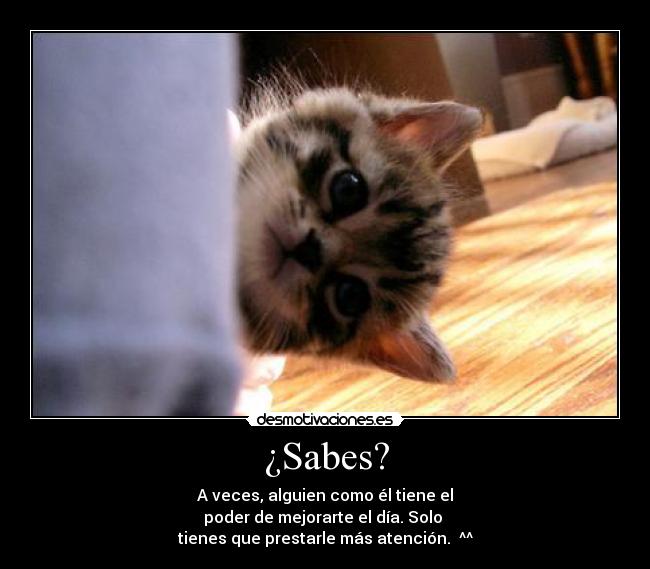 ¿Sabes? -
