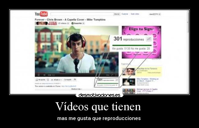 Vídeos que tienen - mas me gusta que reproducciones