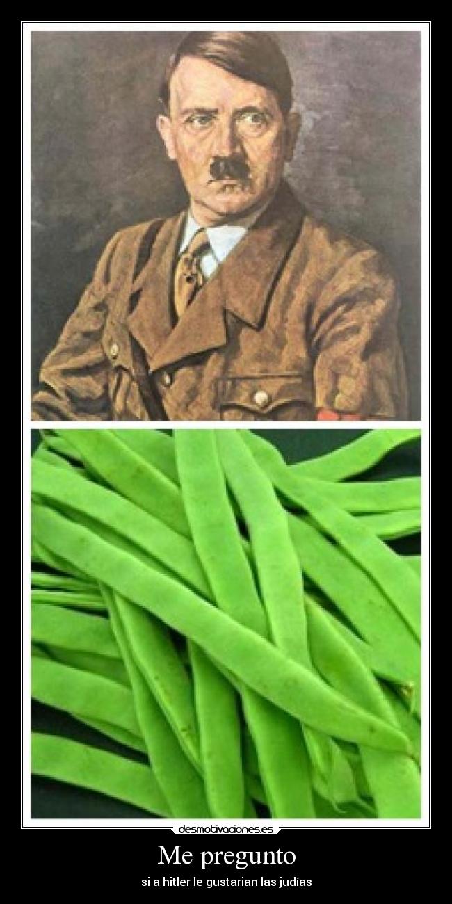 Me pregunto - si a hitler le gustarian las judías