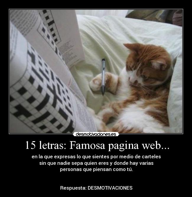 15 letras: Famosa pagina web... -
