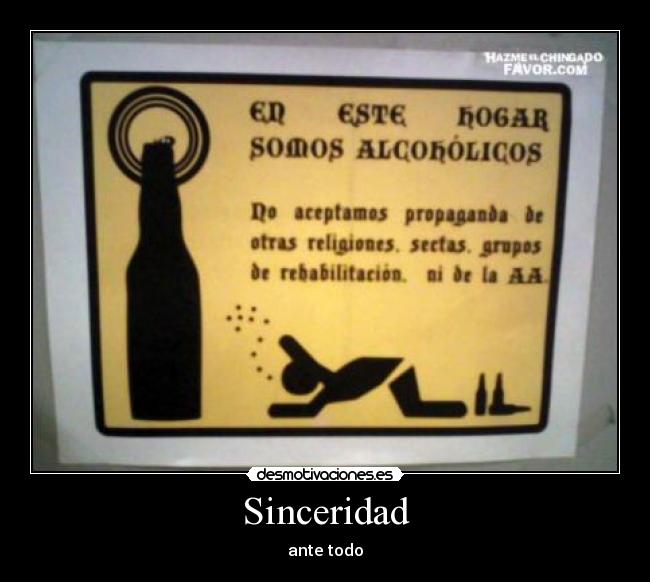 Sinceridad - ante todo