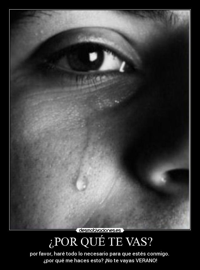¿POR QUÉ TE VAS? Desmotivaciones