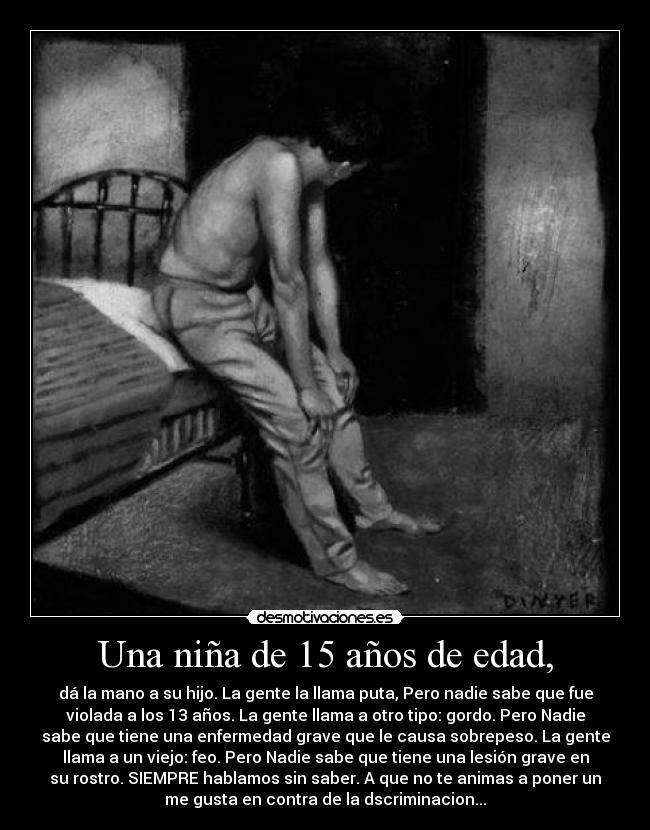 Una niña de 15 años de edad, - 