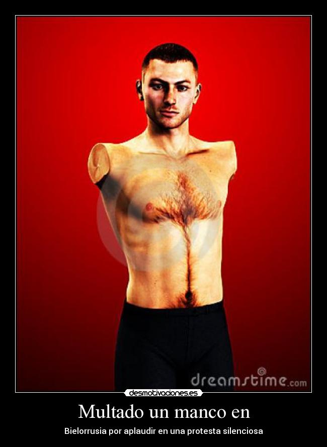 Multado un manco en - Bielorrusia por aplaudir en una protesta silenciosa