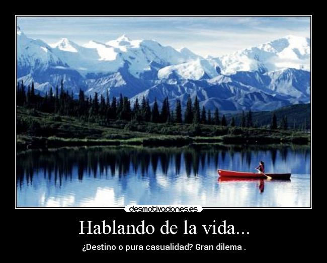 Hablando de la vida... - ¿Destino o pura casualidad? Gran dilema .