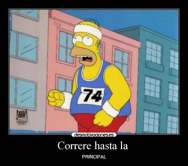 Correre hasta la -