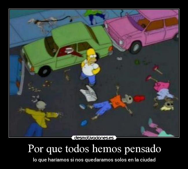 carteles homer simpsons solo ciudad desmotivaciones