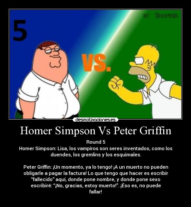 Homer Simpson Vs Peter Griffin - 