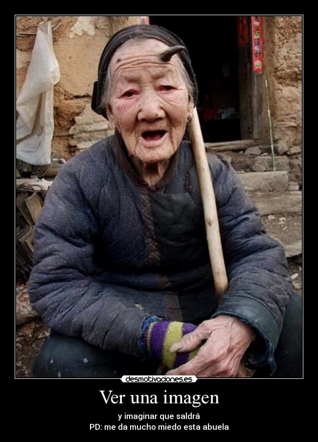 carteles abuela miedo cuernos desmotivaciones