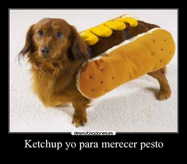 Ketchup yo para merecer pesto -