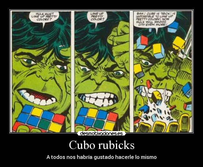 Cubo rubicks - A todos nos habría gustado hacerle lo mismo