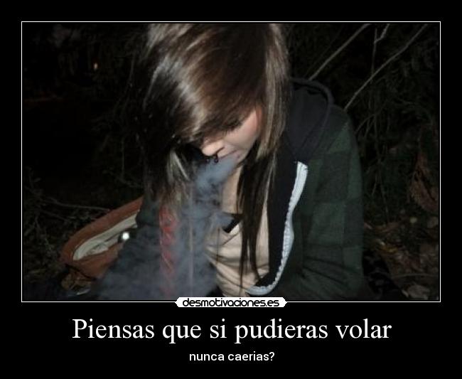 Piensas que si pudieras volar -