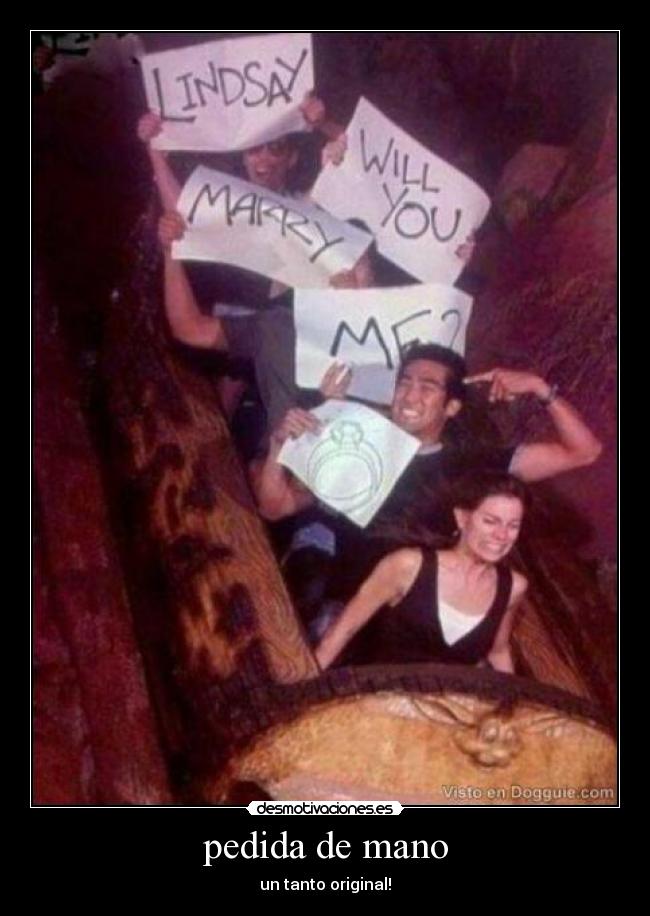 pedida de mano - un tanto original!