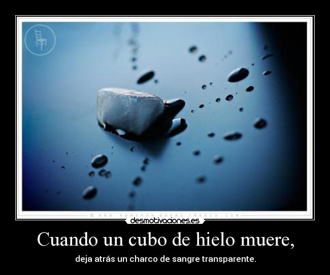 Cuando un cubo de hielo muere, - 