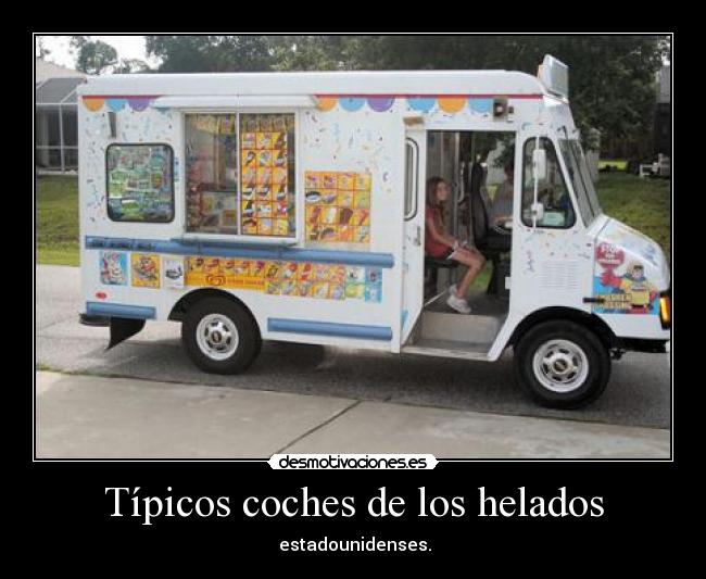 Típicos coches de los helados -  estadounidenses.