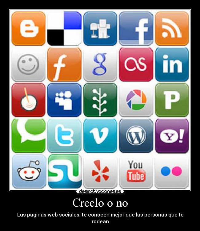 Creelo o no - Las paginas web sociales, te conocen mejor que las personas que te rodean