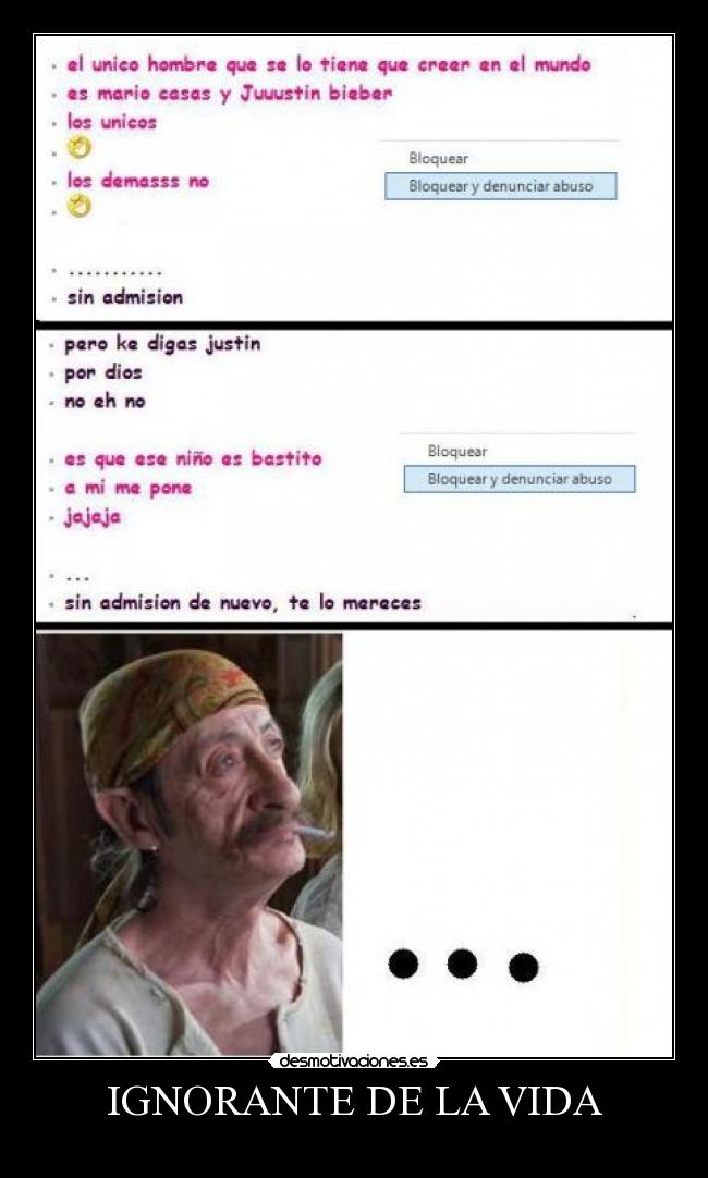 IGNORANTE DE LA VIDA - 