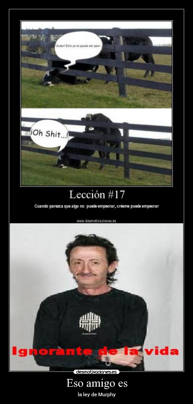 Eso amigo es - la ley de Murphy
