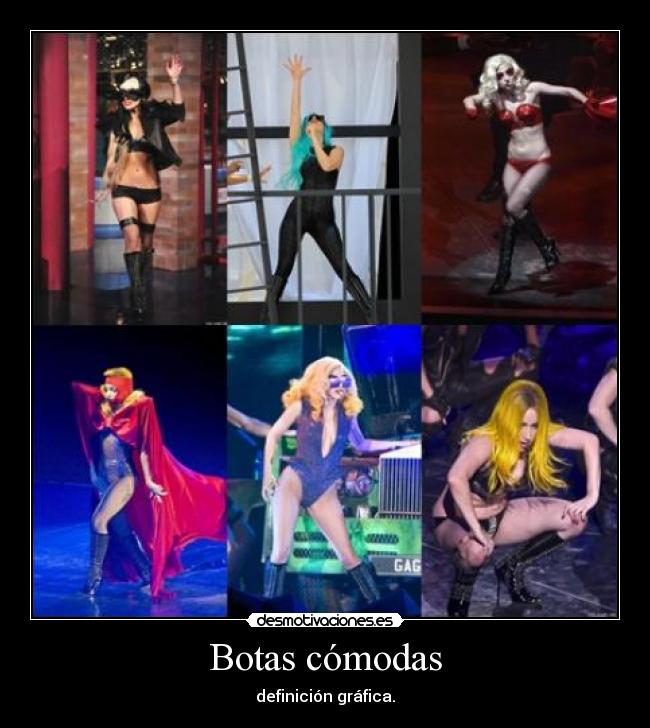 Botas cómodas - definición gráfica.