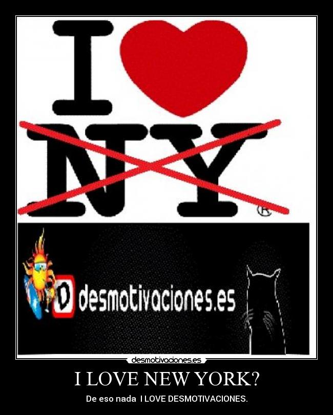 I LOVE NEW YORK? -