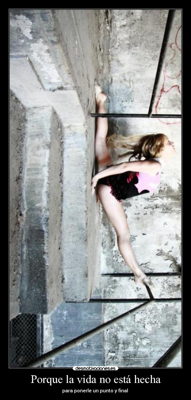 Porque la vida no está hecha - para ponerle un punto y final