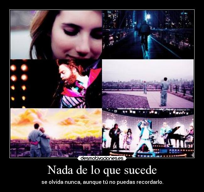 Nada de lo que sucede -