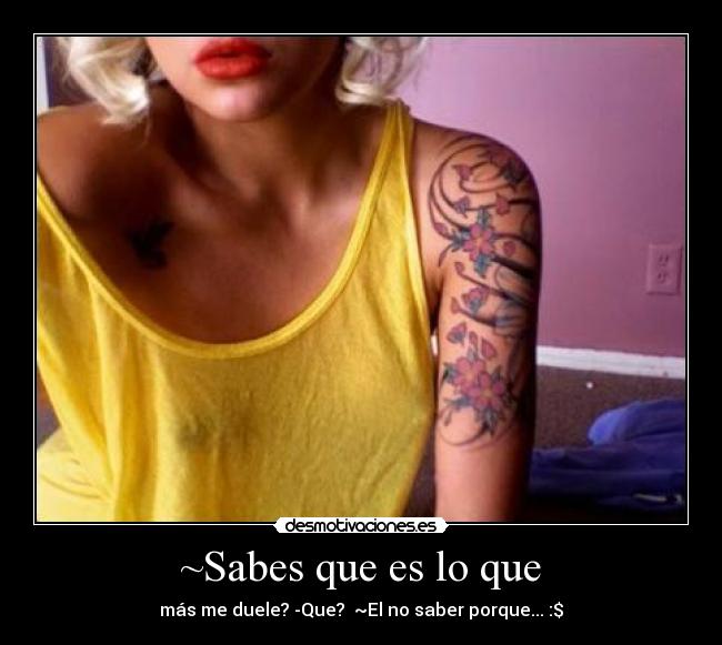 ~Sabes que es lo que - 