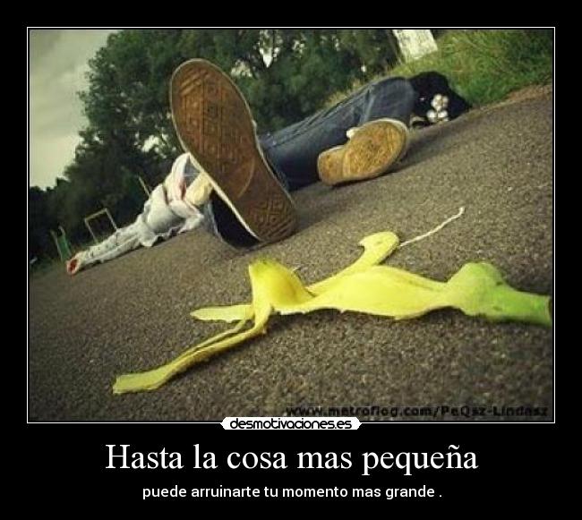 Hasta la cosa mas pequeña -