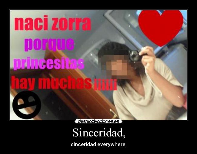 Sinceridad, - 