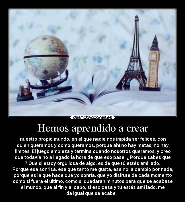 Hemos aprendido a crear - 