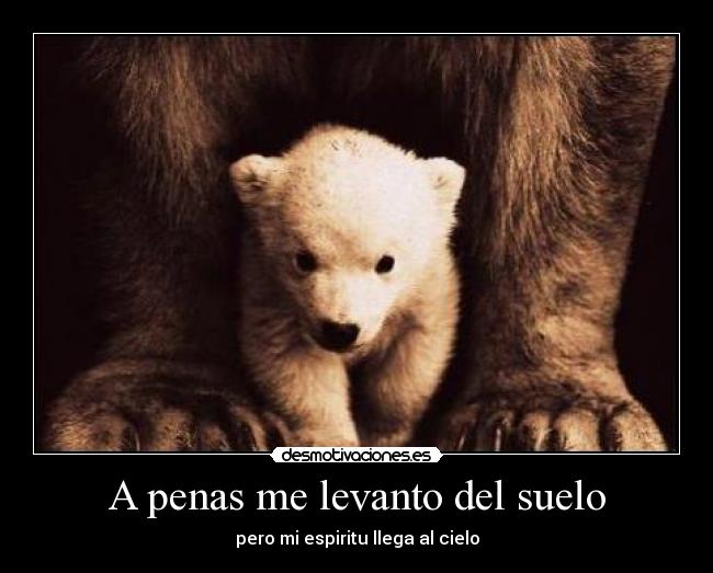 A penas me levanto del suelo - pero mi espiritu llega al cielo