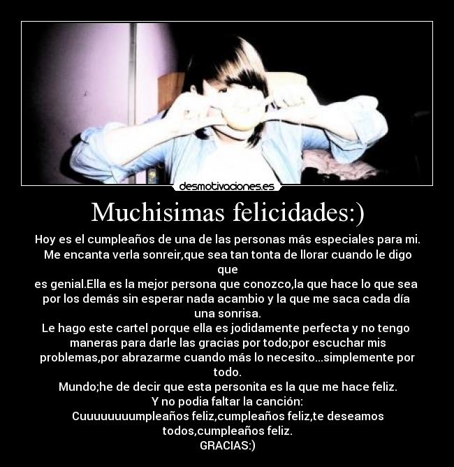 Muchisimas felicidades:) - 