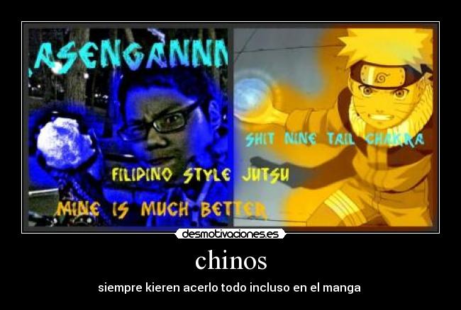 chinos - siempre kieren acerlo todo incluso en el manga