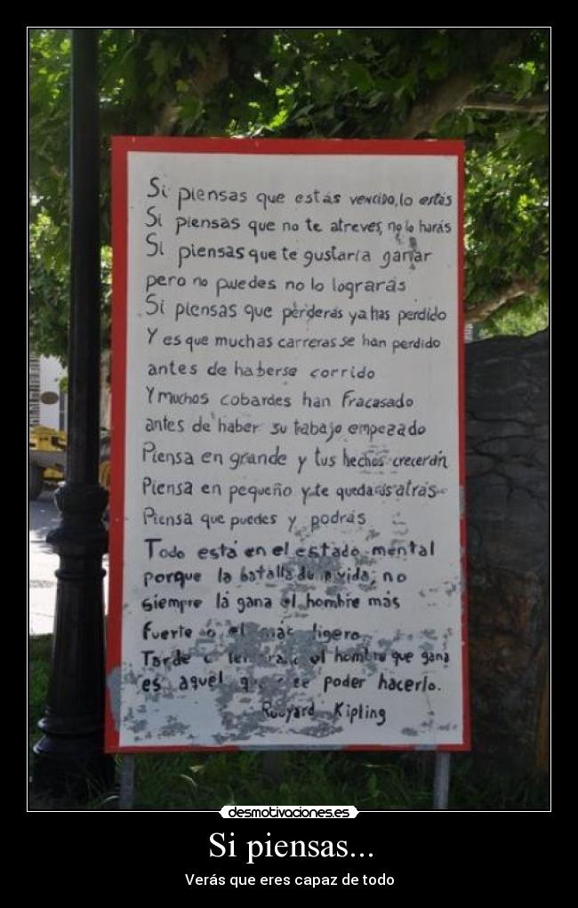 Si piensas... -
