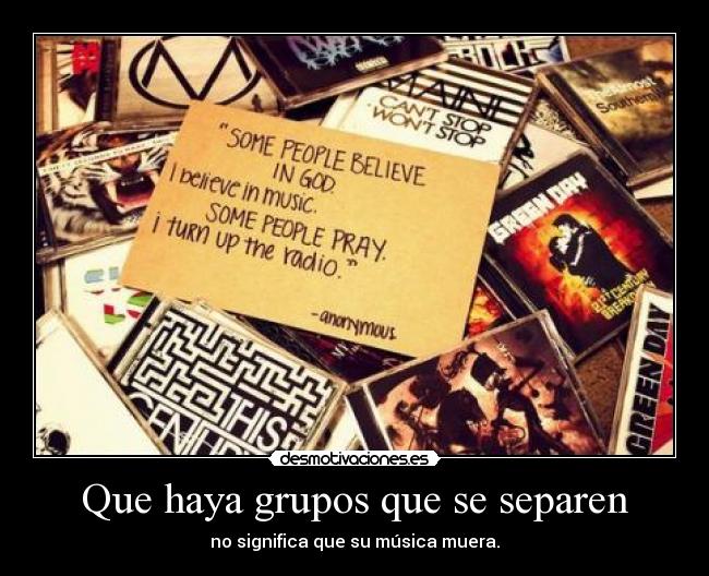 Que haya grupos que se separen -