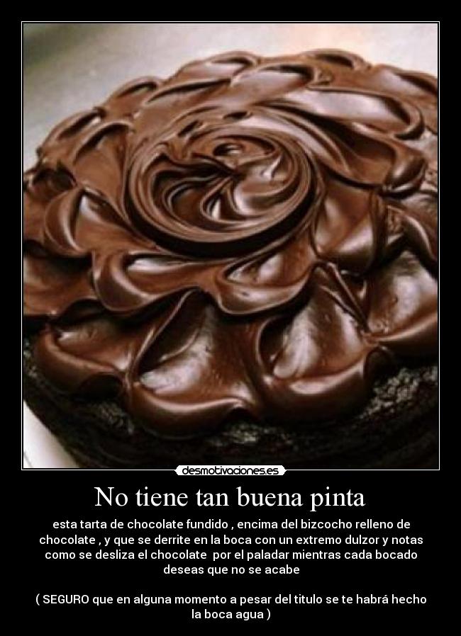 carteles postres chocolate tardas dulces cocina sabor placer desmotivaciones