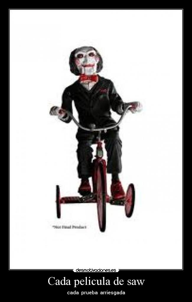 Cada pelicula de saw - cada  prueba  arriesgada