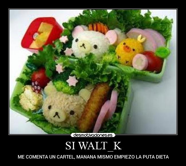 SI WALT_K - ME COMENTA UN CARTEL, MANANA MISMO EMPIEZO LA PUTA DIETA