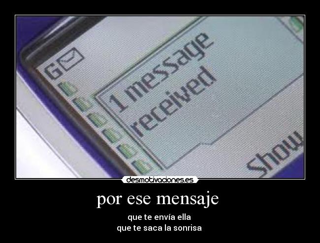 por ese mensaje -