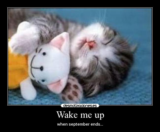 Wake me up - when september ends...