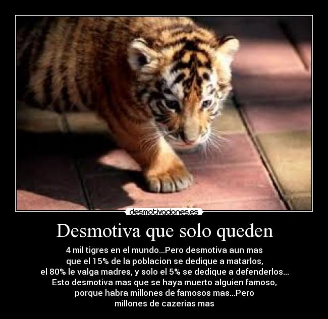 Desmotiva que solo queden -