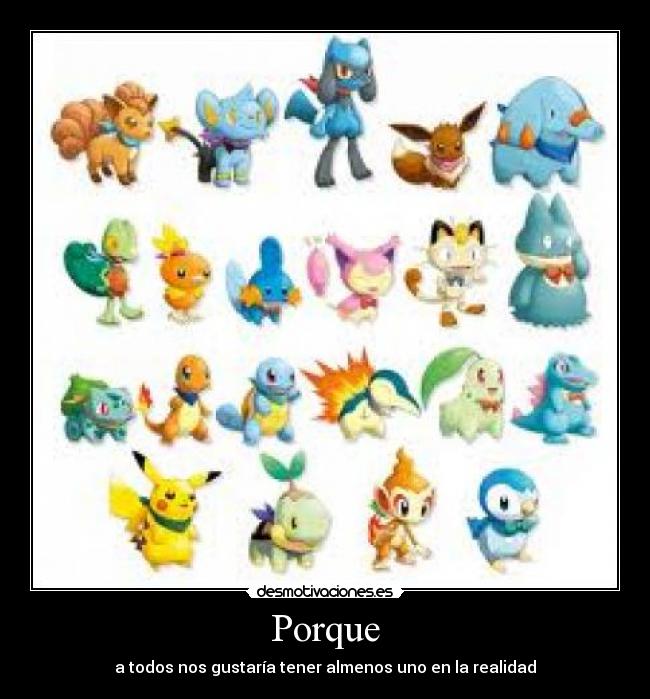 Porque - a todos nos gustaría tener almenos uno en la realidad