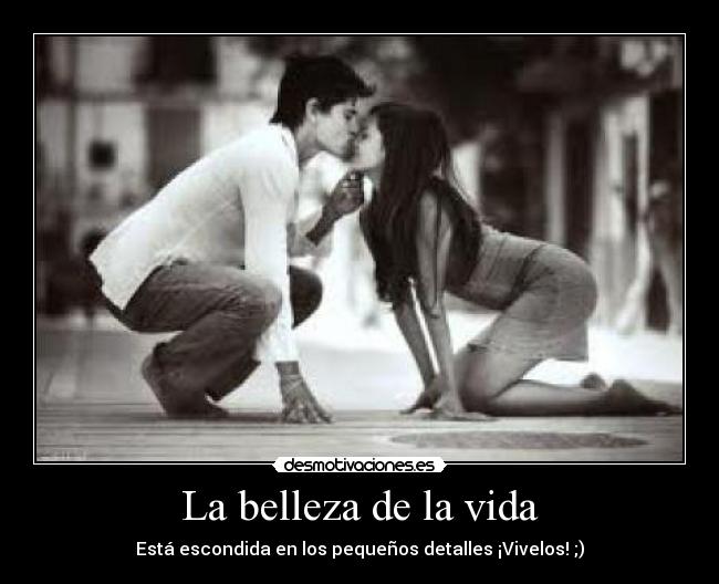 La belleza de la vida - Está escondida en los pequeños detalles ¡Vivelos! ;)